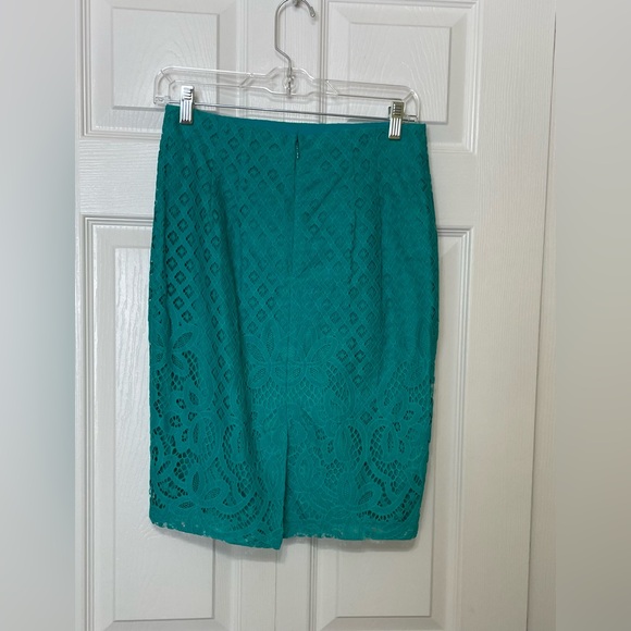 LOFT Green Pencil Skirt Knee-Length Workwear - Picture 3 of 9